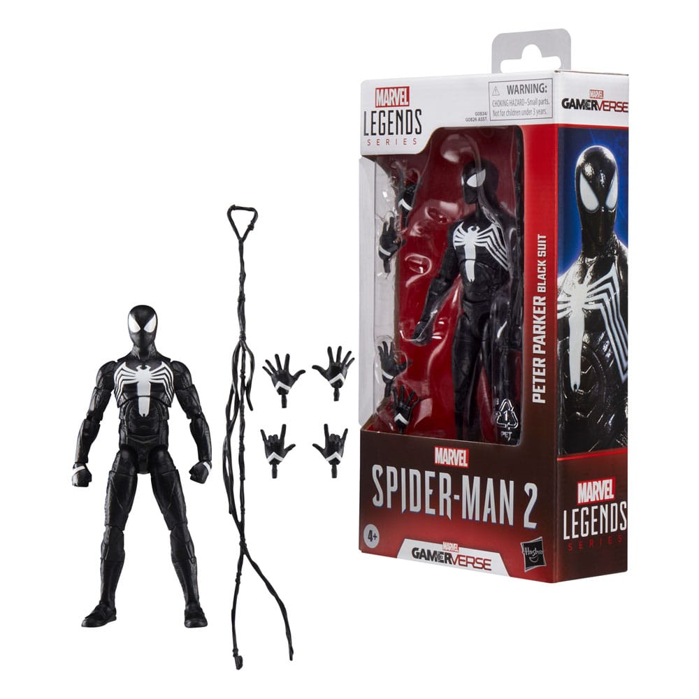 Marvel Legends Actionfigur Peter Parker (Black Suit) 15 cm Gamerverse Spider-Man 2
