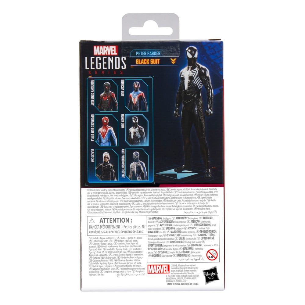 Marvel Legends Actionfigur Peter Parker (Black Suit) 15 cm Gamerverse Spider-Man 2