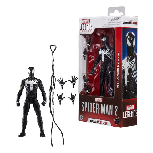 Marvel Legends Actionfigur Peter Parker (Black Suit) 15 cm Gamerverse Spider-Man 2